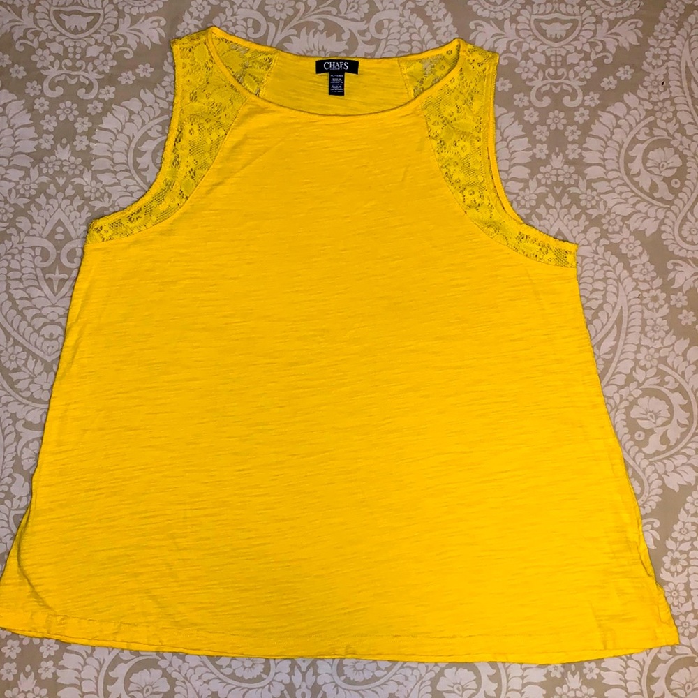 Chaps XL yellow sleeveless top
